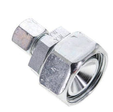 10L & 28L Zink plated Steel Straight Cutting Fitting with Swivel 160 bar NBR O-ring Sealing Cone ISO 8434-1