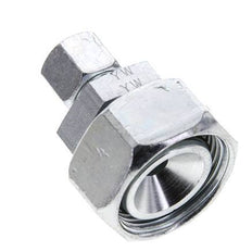 10L & 28L Zink plated Steel Straight Cutting Fitting with Swivel 160 bar NBR O-ring Sealing Cone ISO 8434-1