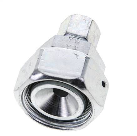 10L & 28L Zink plated Steel Straight Cutting Fitting with Swivel 160 bar NBR O-ring Sealing Cone ISO 8434-1
