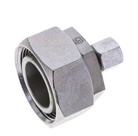 8L & 35L Zink plated Steel Straight Cutting Fitting with Swivel 160 bar NBR O-ring Sealing Cone ISO 8434-1