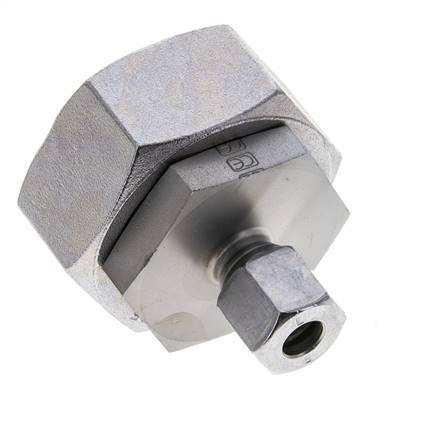8L & 35L Zink plated Steel Straight Cutting Fitting with Swivel 160 bar NBR O-ring Sealing Cone ISO 8434-1