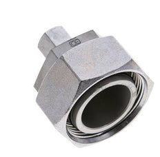 8L & 35L Zink plated Steel Straight Cutting Fitting with Swivel 160 bar NBR O-ring Sealing Cone ISO 8434-1