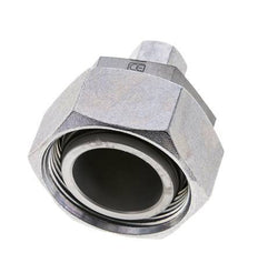 8L & 35L Zink plated Steel Straight Cutting Fitting with Swivel 160 bar NBR O-ring Sealing Cone ISO 8434-1