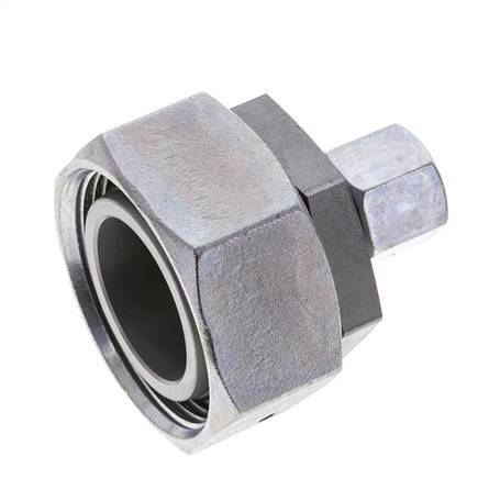 10L & 35L Zink plated Steel Straight Cutting Fitting with Swivel 160 bar NBR O-ring Sealing Cone ISO 8434-1