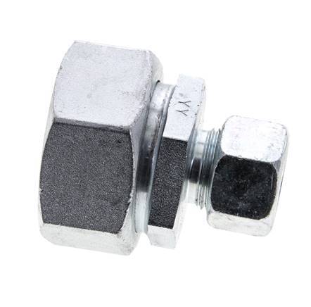 15L & 35L Zink plated Steel Straight Cutting Fitting with Swivel 160 bar NBR O-ring Sealing Cone ISO 8434-1