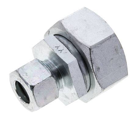 15L & 35L Zink plated Steel Straight Cutting Fitting with Swivel 160 bar NBR O-ring Sealing Cone ISO 8434-1