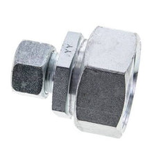 15L & 35L Zink plated Steel Straight Cutting Fitting with Swivel 160 bar NBR O-ring Sealing Cone ISO 8434-1