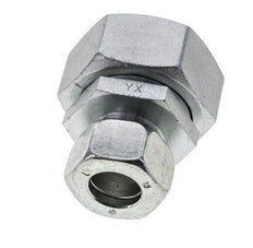 18L & 35L Zink plated Steel Straight Cutting Fitting with Swivel 160 bar NBR O-ring Sealing Cone ISO 8434-1