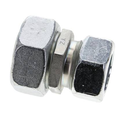 28L & 35L Zink plated Steel Straight Cutting Fitting with Swivel 160 bar NBR O-ring Sealing Cone ISO 8434-1