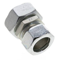 28L & 35L Zink plated Steel Straight Cutting Fitting with Swivel 160 bar NBR O-ring Sealing Cone ISO 8434-1