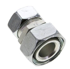 28L & 35L Zink plated Steel Straight Cutting Fitting with Swivel 160 bar NBR O-ring Sealing Cone ISO 8434-1