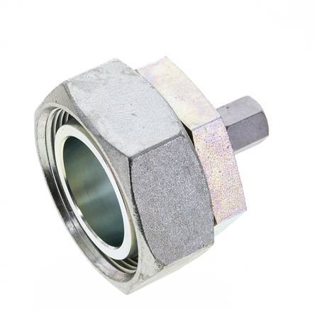 6L & 42L Zink plated Steel Straight Cutting Fitting with Swivel 160 bar NBR O-ring Sealing Cone ISO 8434-1