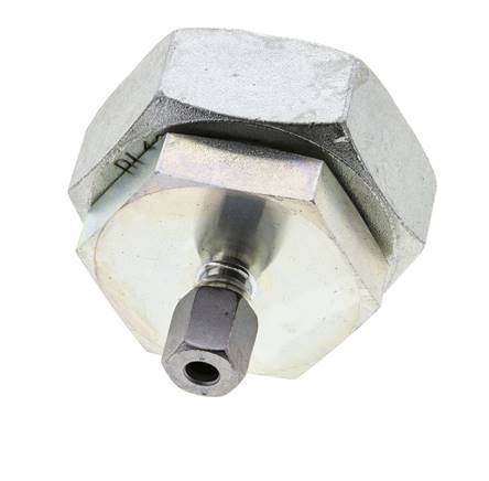 6L & 42L Zink plated Steel Straight Cutting Fitting with Swivel 160 bar NBR O-ring Sealing Cone ISO 8434-1