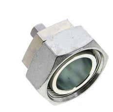 6L & 42L Zink plated Steel Straight Cutting Fitting with Swivel 160 bar NBR O-ring Sealing Cone ISO 8434-1