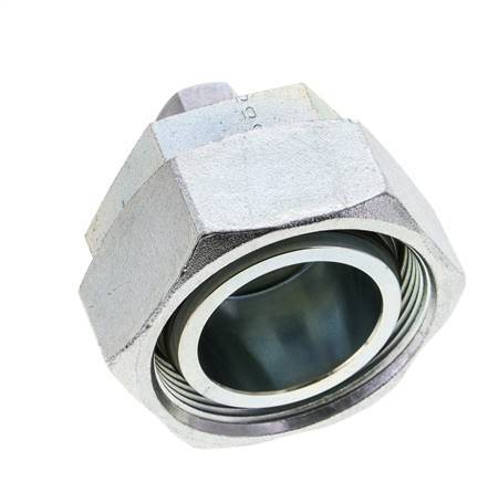 8L & 42L Zink plated Steel Straight Cutting Fitting with Swivel 160 bar NBR O-ring Sealing Cone ISO 8434-1