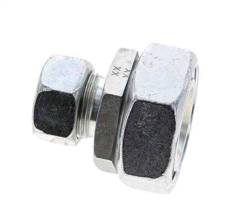 22L & 42L Zink plated Steel Straight Cutting Fitting with Swivel 160 bar NBR O-ring Sealing Cone ISO 8434-1