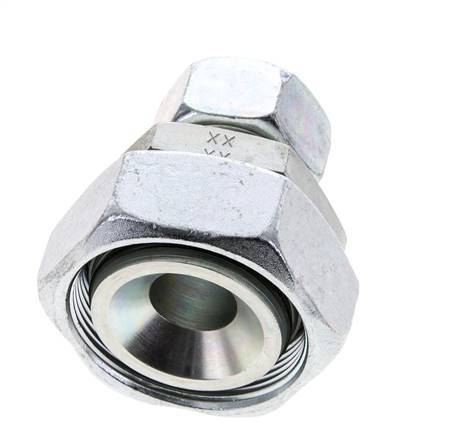 22L & 42L Zink plated Steel Straight Cutting Fitting with Swivel 160 bar NBR O-ring Sealing Cone ISO 8434-1
