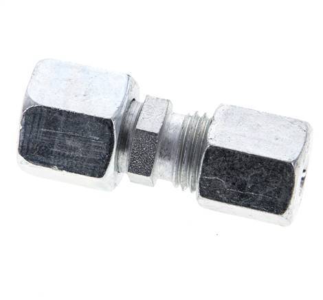 6S & 8S Zink plated Steel Straight Cutting Fitting with Swivel 630 bar NBR O-ring Sealing Cone ISO 8434-1