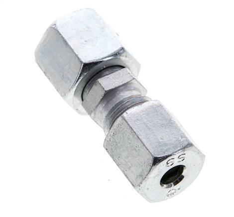 6S & 8S Zink plated Steel Straight Cutting Fitting with Swivel 630 bar NBR O-ring Sealing Cone ISO 8434-1