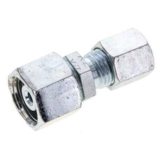 6S & 10S Zink plated Steel Straight Cutting Fitting with Swivel 630 bar NBR O-ring Sealing Cone ISO 8434-1
