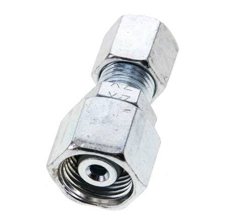 6S & 10S Zink plated Steel Straight Cutting Fitting with Swivel 630 bar NBR O-ring Sealing Cone ISO 8434-1