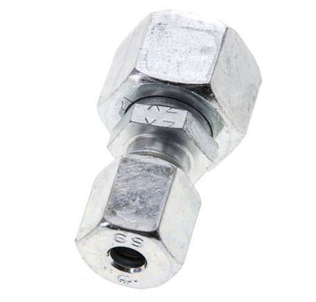 6S & 12S Zink plated Steel Straight Cutting Fitting with Swivel 630 bar NBR O-ring Sealing Cone ISO 8434-1