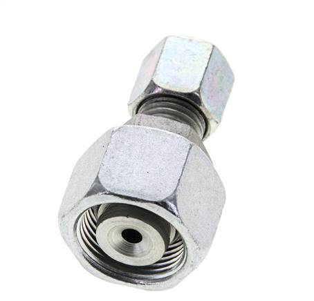 6S & 14S Zink plated Steel Straight Cutting Fitting with Swivel 630 bar NBR O-ring Sealing Cone ISO 8434-1