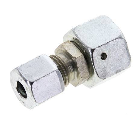 8S & 14S Zink plated Steel Straight Cutting Fitting with Swivel 630 bar NBR O-ring Sealing Cone ISO 8434-1