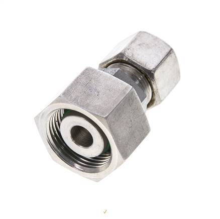 8S & 20S Zink plated Steel Straight Cutting Fitting with Swivel 400 bar NBR O-ring Sealing Cone ISO 8434-1