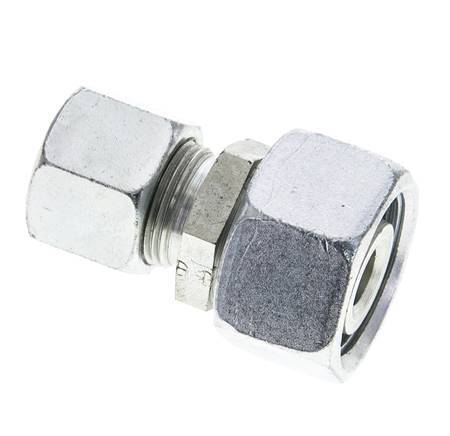 14S & 20S Zink plated Steel Straight Cutting Fitting with Swivel 400 bar NBR O-ring Sealing Cone ISO 8434-1