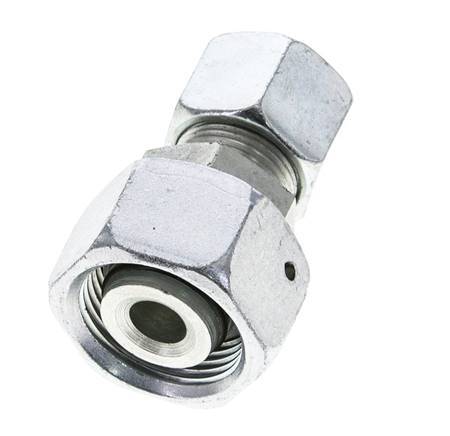 14S & 20S Zink plated Steel Straight Cutting Fitting with Swivel 400 bar NBR O-ring Sealing Cone ISO 8434-1