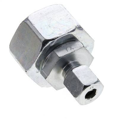 8S & 25S Zink plated Steel Straight Cutting Fitting with Swivel 400 bar NBR O-ring Sealing Cone ISO 8434-1