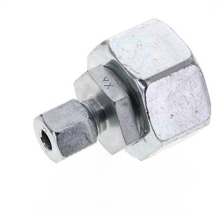 8S & 25S Zink plated Steel Straight Cutting Fitting with Swivel 400 bar NBR O-ring Sealing Cone ISO 8434-1
