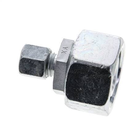 8S & 25S Zink plated Steel Straight Cutting Fitting with Swivel 400 bar NBR O-ring Sealing Cone ISO 8434-1