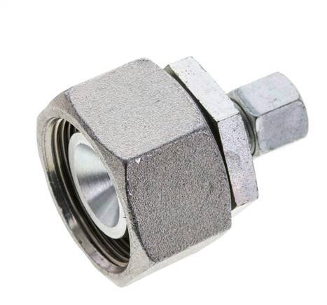 8S & 30S Zink plated Steel Straight Cutting Fitting with Swivel 400 bar NBR O-ring Sealing Cone ISO 8434-1
