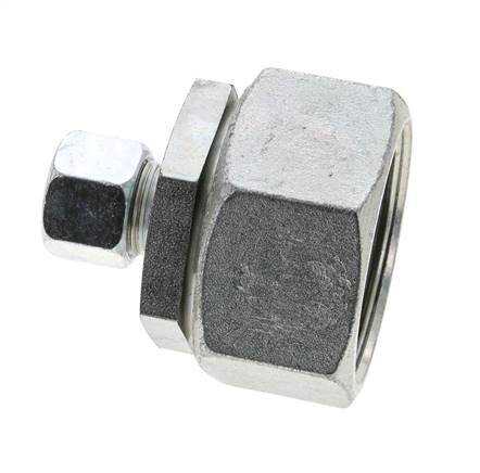 12S & 38S Zink plated Steel Straight Cutting Fitting with Swivel 315 bar NBR O-ring Sealing Cone ISO 8434-1