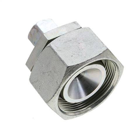 12S & 38S Zink plated Steel Straight Cutting Fitting with Swivel 315 bar NBR O-ring Sealing Cone ISO 8434-1