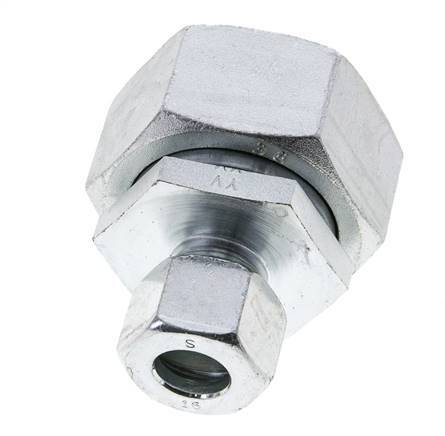 16S & 38S Zink plated Steel Straight Cutting Fitting with Swivel 315 bar NBR O-ring Sealing Cone ISO 8434-1