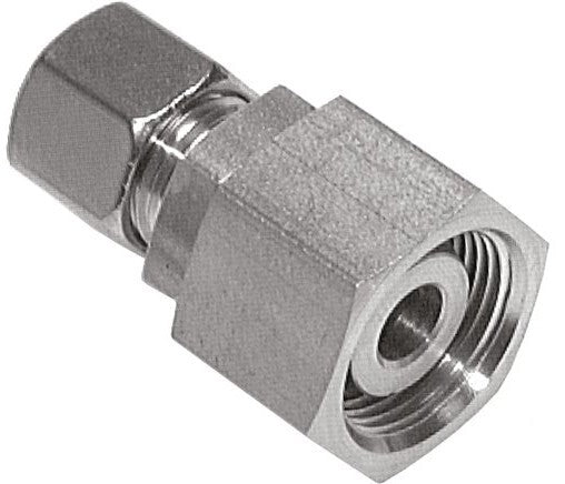 12L & 22L Stainless Steel Straight Compression Fitting with Swivel 160 bar FKM O-ring Sealing Cone ISO 8434-1