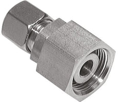 25S & 38S Stainless Steel Straight Compression Fitting with Swivel 250 bar FKM O-ring Sealing Cone ISO 8434-1