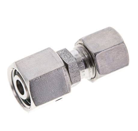 8L & 10L Stainless Steel Straight Cutting Fitting with Swivel 315 bar FKM O-ring Sealing Cone ISO 8434-1