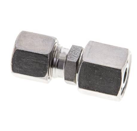 8L & 10L Stainless Steel Straight Cutting Fitting with Swivel 315 bar FKM O-ring Sealing Cone ISO 8434-1