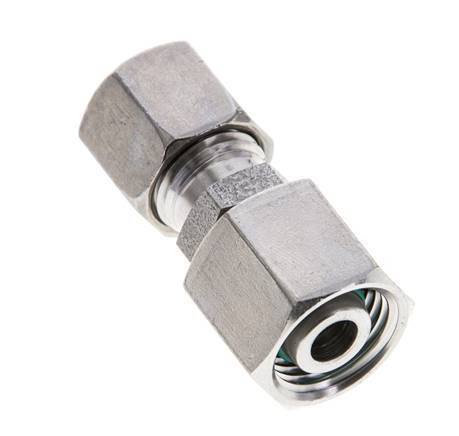 8L & 10L Stainless Steel Straight Cutting Fitting with Swivel 315 bar FKM O-ring Sealing Cone ISO 8434-1