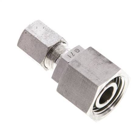 6L & 12L Stainless Steel Straight Cutting Fitting with Swivel 315 bar FKM O-ring Sealing Cone ISO 8434-1