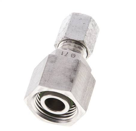 6L & 12L Stainless Steel Straight Cutting Fitting with Swivel 315 bar FKM O-ring Sealing Cone ISO 8434-1