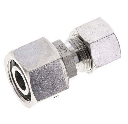 12L & 15L Stainless Steel Straight Cutting Fitting with Swivel 315 bar FKM O-ring Sealing Cone ISO 8434-1