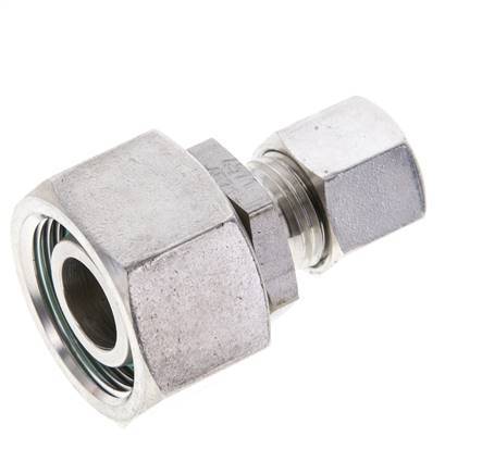 10L & 18L Stainless Steel Straight Cutting Fitting with Swivel 315 bar FKM O-ring Sealing Cone ISO 8434-1