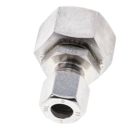 10L & 18L Stainless Steel Straight Cutting Fitting with Swivel 315 bar FKM O-ring Sealing Cone ISO 8434-1