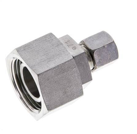 8L & 22L Stainless Steel Straight Cutting Fitting with Swivel 160 bar FKM O-ring Sealing Cone ISO 8434-1