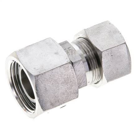 18L & 22L Stainless Steel Straight Cutting Fitting with Swivel 160 bar FKM O-ring Sealing Cone ISO 8434-1